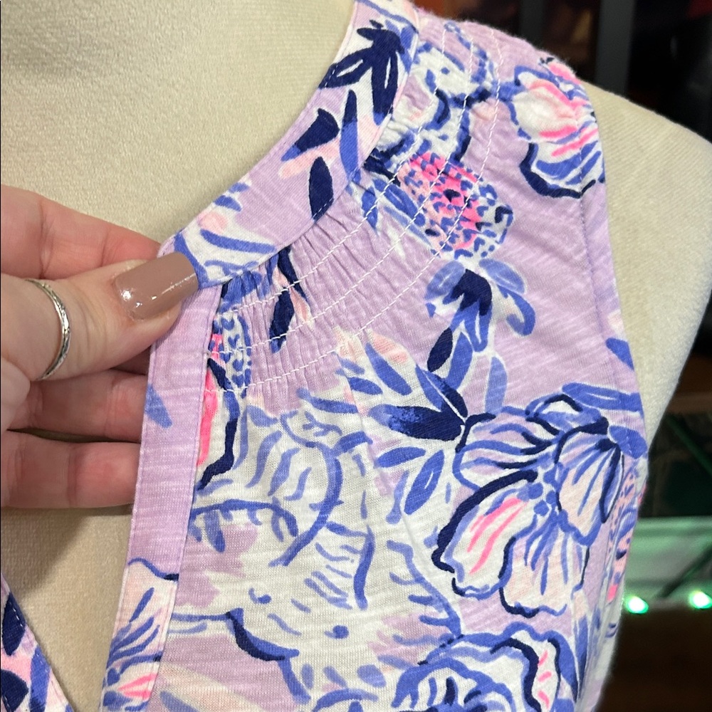 Lilly Pulitzer Pink and Blue Floral Blouse - Picture 2 of 9
